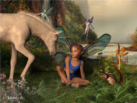 Magical Friends - fairy, 3d, unicorns, other