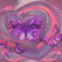 PURPLE BUTTERFLY HEARTS