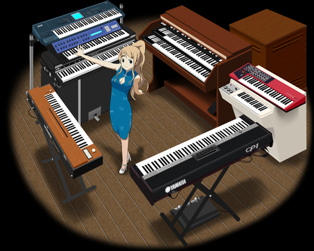 Just Pick K-On! - tsumugi, organ, instruments, music, mugi, yamaha, synthesizer, keion, keyboard