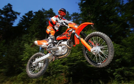 sportbike - bike, jump, orenge, cool