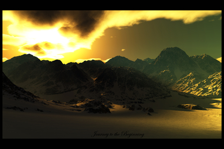 journey - nature, sky, dawn, mountains, dusty