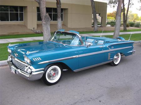 1958 Chevrolet Impala convertible - convertible, vintage, classic, impala, chevy