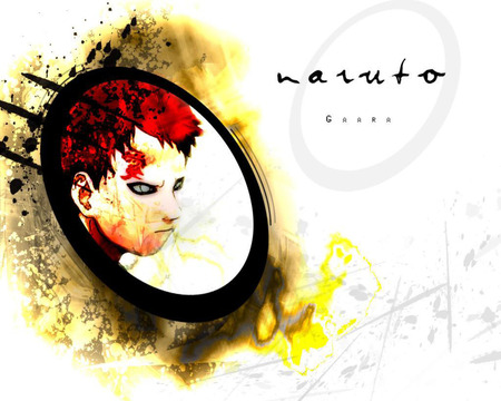 Mirrored Gaara - one-tailed demon, gaara, anime, naruto