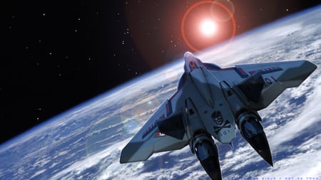 VF-24 and the Sunrise - macross frontier, valkyrie, macross f, vf-24, macross