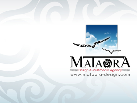 mataora pub - studio graphique, site flash, pub, creation logo, fond decran, multimedia, creation site internet, agence de pubemailing, creation brochure, creation de cd rom interactif, publicite, web design, identite visuelle, wallpaper