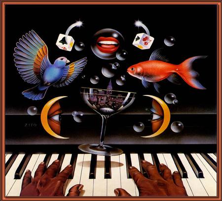 pandyz it o delight - bird, piano, hands, fantasy, fish, other