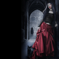 Vampire with her Cat