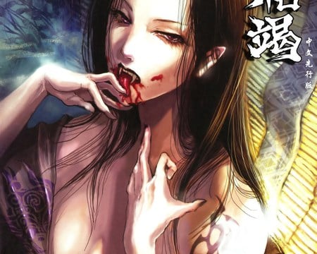 Anime Vampire Girl - girl, dark, anime, blood, vampire