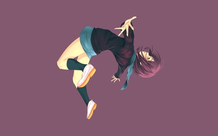 falling Nagato - falling, yuki, anime, sad face