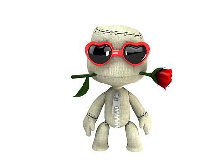 Lil Dude with a Rose - rose, dude, love, sunglasses