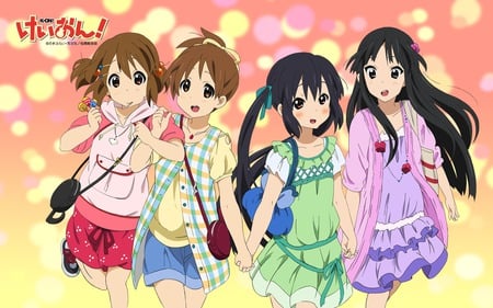 K-ON! Sisters - girls, nakano azusa, female, long hair, k-on, twin tails, hirasawa ui, sisters, sister, cute, short hair, akiyama mio, hirasawa yui