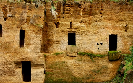 Hidden Tunnel - rock, quarry, ancient, architecture