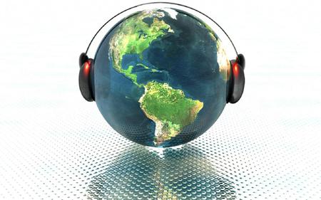 The World Is Listening - headphones, listening, the world, cool