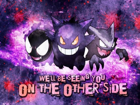 beyond purple - haunter, anime, gangar, pokemon, nintendo, gastly, video game