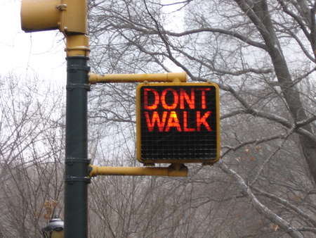 Don't Walk - intersection, people, road, other