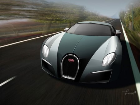 bugatti concept - bugatti, concept, race, future