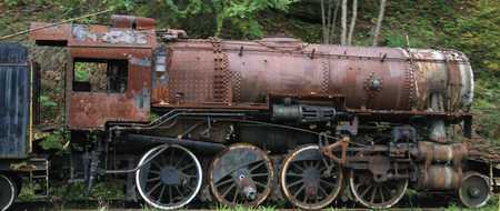 Old and Rusty - locomotive, decay, iron, wheels, heavy, rust