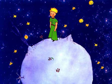 The little Prince - book, sain exupery, sweet, moon, planet, prince, abstract