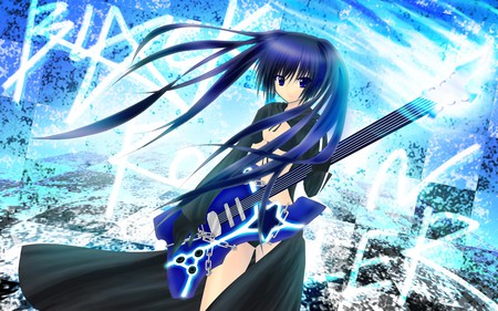 Blackâ˜…Rock Shooter - artistic, black, beautiful, awesome, anime, anime girl, art