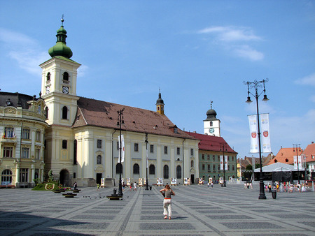 Sibiu city-piata mare-Romania