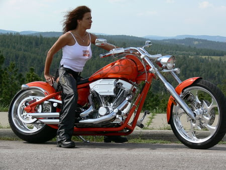 Checking Thangs Out - motorcycles, harley davidson, bikes, choppers