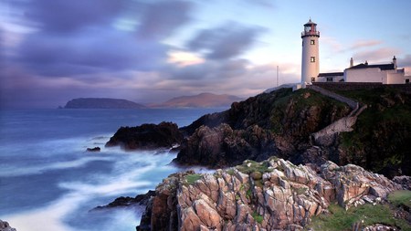 Lighthouse - beach, lighthouse, ocean, sand