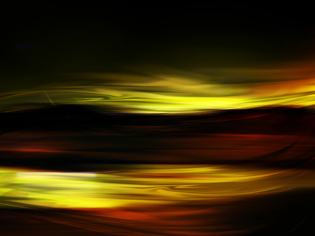 Liquives - wallpaper, wave, black, yellow, abstract