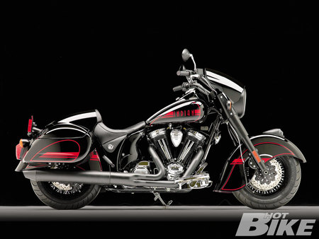 2011 Indian Blackhawk - red stripes, indian, black, bike