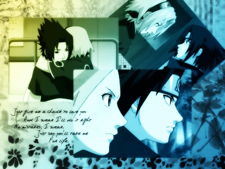 Sakura & Sasuke - boy, colorful, girl, cute, love