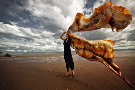 Girl on Beach - girl, on beach, cool, photography