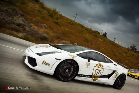 lamborghini - cars, white, lamborghini, racing