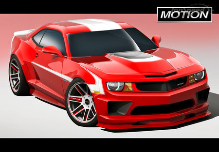 camaro - motion, camaro, cool, red