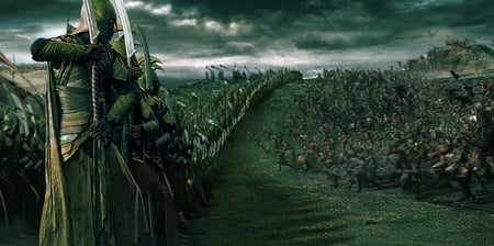 Battle - war, elf, battle, lord of rings