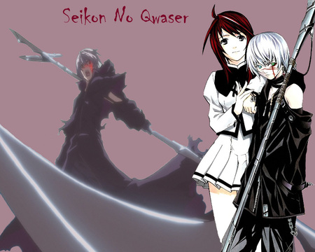 Seikon no qwaser - mafuyu, sasha, silver, red