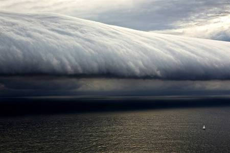 Before The Storm - nature, clouds, water, sailboat, storm