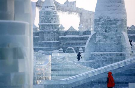 Ice and Snow - frozen, snow castle, 3d, ice