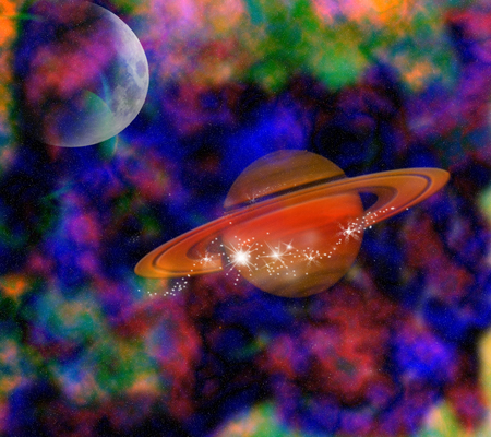 Space in all its colours - moon, universe, planets, colours, space