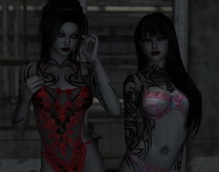 Tatoo Women - women, sexy, tatoo, 3d