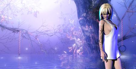 Fantasy World - tatooo, 3d, fantasy, woman