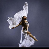 Dancing graceful woman