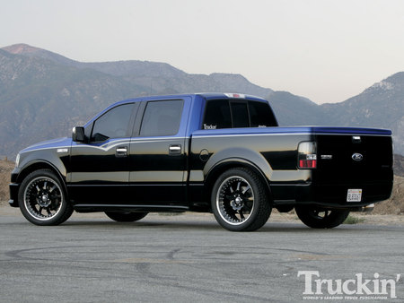 Blue & Black - truck, custom paint, ford, f 150