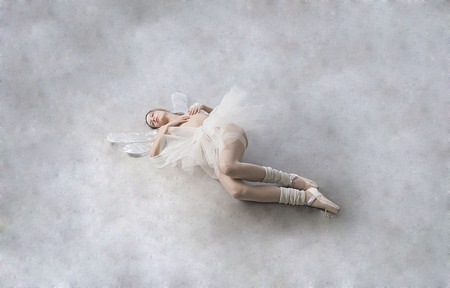 ballerina girl - pretty, tired, female, ballerina, feminine, exausted, sad, woman, ballet