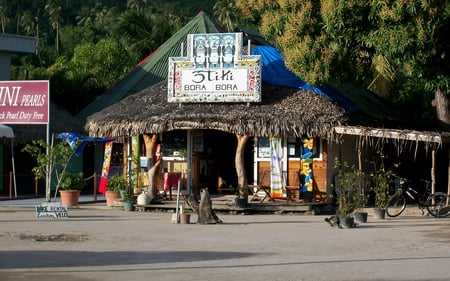 Little Shop in Vaitape, Bora Bora - beach, bora bora, paradise, tropical, tahiti