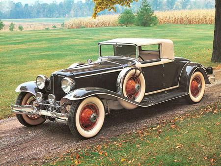 1931 Cord L 29 convertible - nature, car, convertible, classic, old, field, 1931