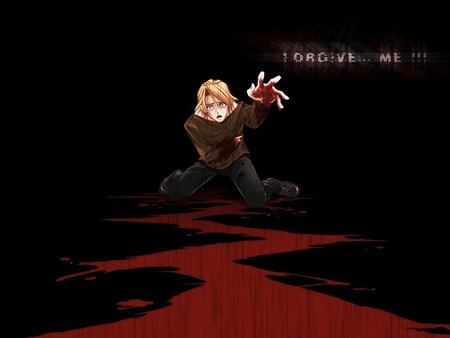 Forgive me - blood, black, anime, darkness