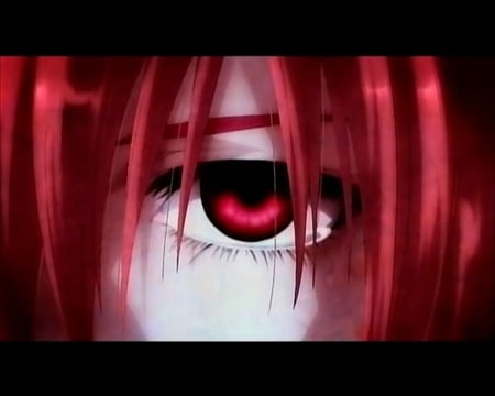 Elfen Lied  Red Eye - anime, eye, red, look