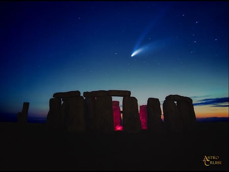 stonehenge comet - stonehenge, comet