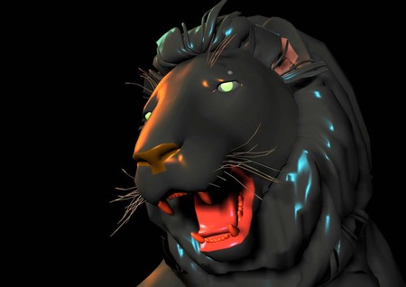 Roar - 3d, lion, animal