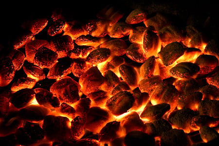 Coals - grill, desktop, fire, red hot