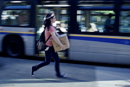 Catch the Bus - bus, girl, city, other